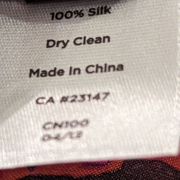 Talbots Silk Poncho Top Womens Sz S/ M Rust Orange Paisley Scarf - Picture 5 of 9